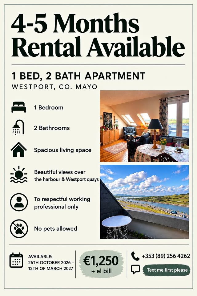 4-5 months mid term rental in Westport