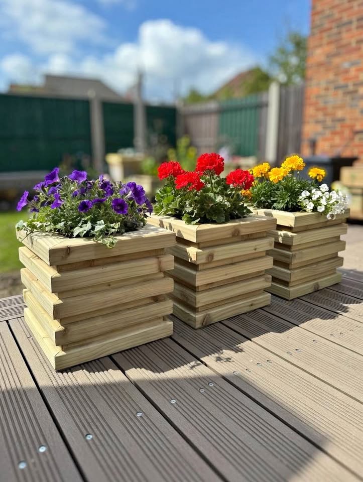 Wooden planters (made in Ireland)
