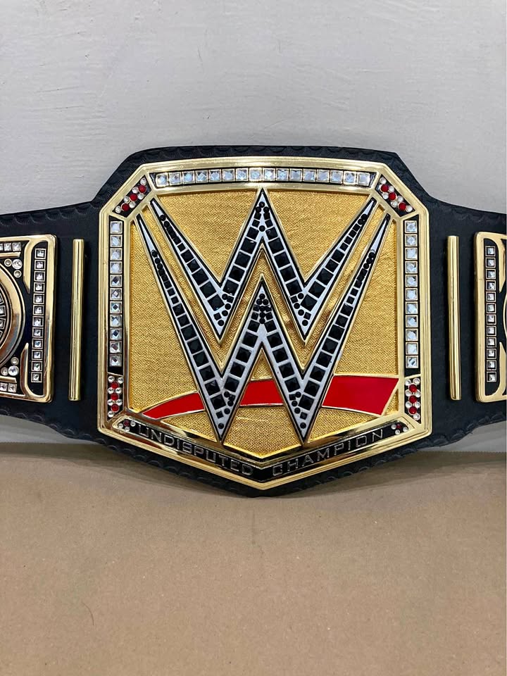 New WWE Undisputed Championship Replica Belt 6mm Metal Plates – Adult Size