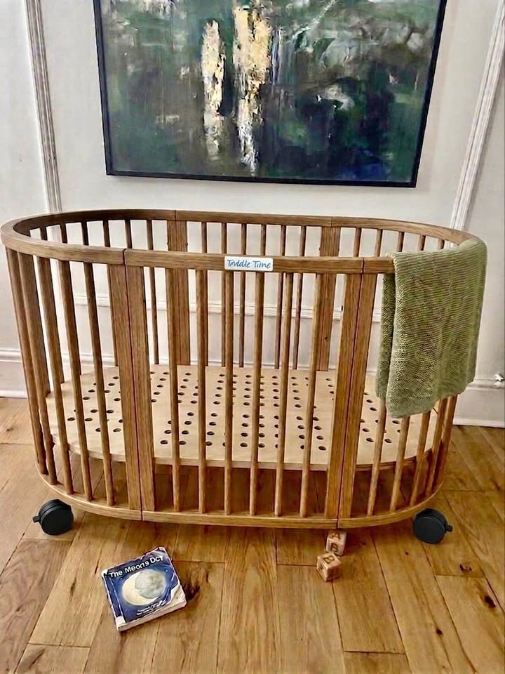 Toddle Time Stokke Style Baby Cot with Mattress