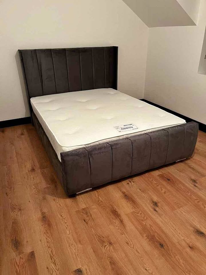 Brand new double panel bed with mattress for sale free delivery