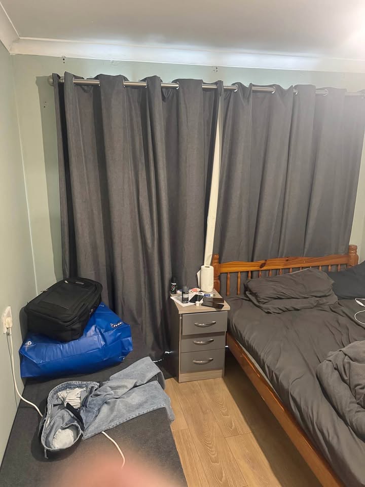 Shared bed space in one room apartment